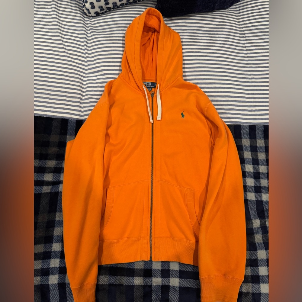 polo Ralph Lauren orange zip up